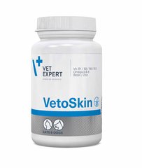 VetExpert VetoSkin капсулы для собак и кошек с дерматологическими нарушениями, 60 шт