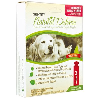 Sentry Natural Defense &#040;Сентри&#041; капли от блох и клещей для собак, весом от 18 кг