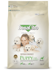 BonaCibo Puppy Lamb & Rice сухий корм для цуценят, вагітних і годуючих собак, 3 кг