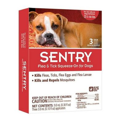 Sentry &#040;Сентри&#041; капли от блох, клещей и комаров для собак весом 15-30 кг
