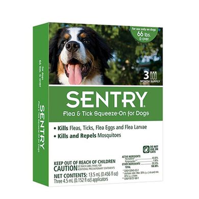 Sentry &#040;Сентри&#041; капли на холку от блох, клещей и комаров для собак весом более 30 кг