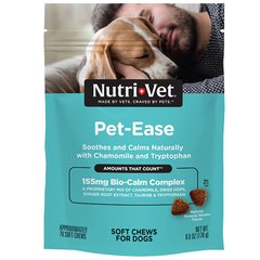 Nutri-Vet Pet-Ease Soft Chews успокаивающее лакомство для собак, 170 г, 70 шт