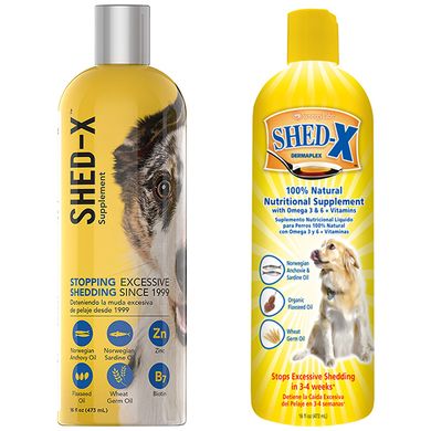 SynergyLabs Shed-X Dog добавка для шерсти собак, против линьки