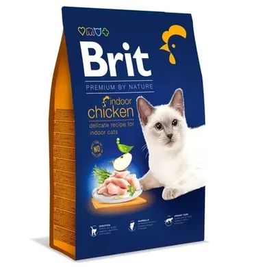 Brit Premium Cat Indoor сухий корм для домашніх кішок, 8 кг