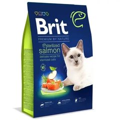 Brit Premium Cat Sterilised Salmon сухой корм для стерилизованных кошек с лососем, 8 кг