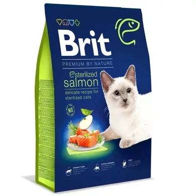 Brit Premium Cat Sterilised Salmon сухий корм для стерилізованих кішок із лососем, 8 кг, 8 кг
