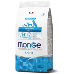 Monge (Монж) All Breed Light сухой корм для собак, склонных к набору избыточного веса, 12 кг