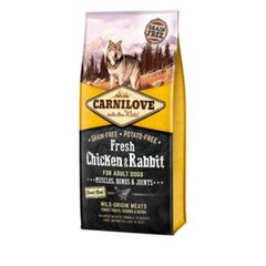 Carnilove (Карнилав) Fresh Chicken & Rabbit корм со свежим мясом для собак всех пород, 1.5 кг