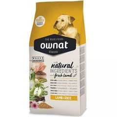 Ownat (Овнат) Classic Dog Adult Lamb & Rice сухой корм для взрослых собак со свежим мясом ягненка, 20 кг