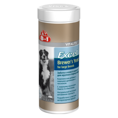 8in1 Excel Brevers Yeast Large Breed харчова добавка для собак великих порід, 80 табл.