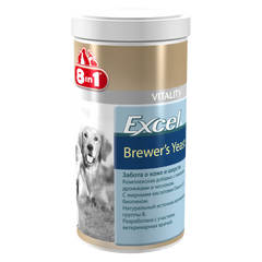 8in1 Excel Brevers Yeast харчова добавка для собак з пивними дріжджами та часником, 140 табл.