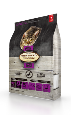 Oven-Baked Tradition Grain Free Duck беззерновий корм для кішок різного віку з качкою, 1.13 кг