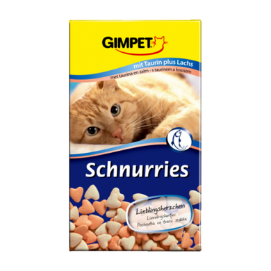Gimpet &#040;Джимпет&#041; Schnurries витаминизированные сердечки с таурином и лососем