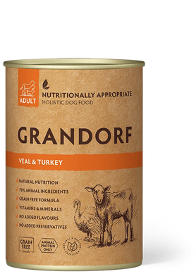 Grandorf Veal & Turkey вологий корм для собак з телятиною й індичкою, 400 г