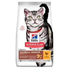 Hills (Хиллс) Hairball & Indoor сухой корм для кошек, не покидающих помещение, 1.5 кг