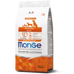 Monge (Монж) All Breed Adult Duck сухой корм для всех пород с уткой, 2.5 кг