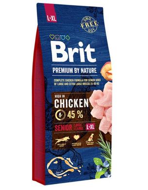 Brit Premium Senior L+XL сухой корм для стареющих собак крупных и гигантских пород, 3 кг
