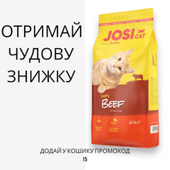 Josicat Tasty Beef сухий корм для дорослих кішок з яловичиною, 10 кг