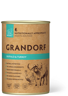 Grandorf Buffalo & Turkey влажный корм для собак с мясом буйвола и индейкой, 400 г