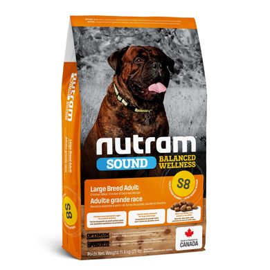 Nutram S8 Sound Balanced Wellness Large Breed Adult сухий корм для великих собак, 11.4 кг
