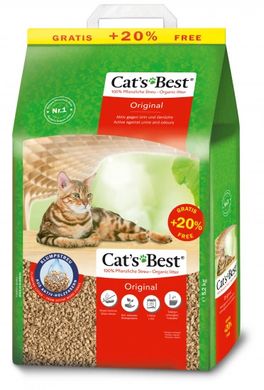 Cats Best (Кетс бест) Original древесный наполнитель для кошачьего туалета, 5.2 кг, 12 л