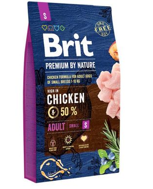 Brit Premium Adult S сухий корм для дорослих собак маленьких порід, 3 кг