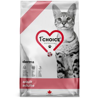 1st Choice Adult Derma сухой диетический корм для кошек, 1.8 кг