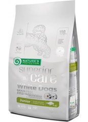 Nature's Protection White Dogs Grain Free Junior Small корм для белых щенков малых пород с белой рыбой, 1.5 кг