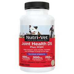 Nutri Vet Joint Health DS Plus MSM Maximum Strength жевательные таблетки с глюкозамином, 60 шт