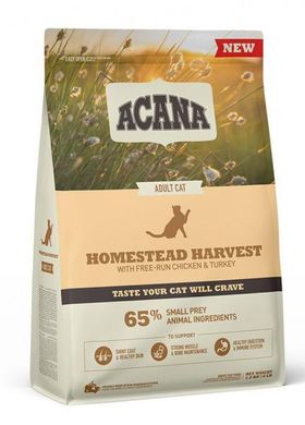 Acana (Акана) Homestead Harvest сухий корм для котів всіх порід птахом, 4.5 кг