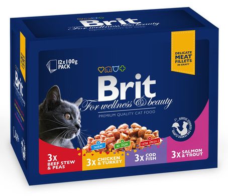 Brit Premium Ассорти Семейная тарелка 4 вкуса