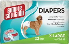 Simple Solution Disposable Diapers X-Large гігієнічні підгузки для тварин, 9340422