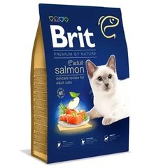 Brit Premium Cat Adult Salmon сухой корм с лососем для взрослых кошек, 8 кг