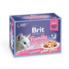 Brit Premium Family Plate Jelly набір паучей для кішок в желе