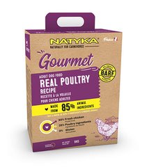 Natyka (Натика) Gourmet Adult Real Poultry полувлажный корм для собак с птицей, 3 кг