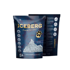 Iceberg гигиенический наполнитель на основе силикагеля для кошачьих туалетов, без аромата, 5 л