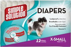 Simple Solution Disposable Diapers X-Small гігієнічні підгузки для тварин, 12 шт