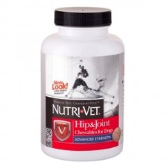 Nutri Vet Hip&Joint Advanced 3 уровень таблетки для собак с глюкозамином и МСМ, 90 шт
