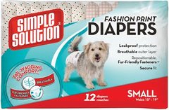 Simple Solution Fashion Disponible Diapers Small гігієнічні підгузки для тварин, 12 шт