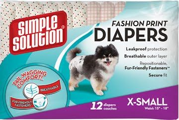 Simple Solution Fashion Disposable Diapers X-Small гигиенические подгузники для животных с узором, 6536056