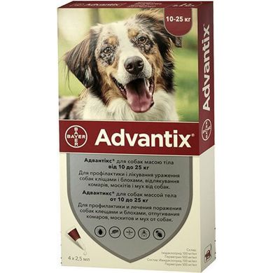 Advantix &#040;Адвантикс&#041; капли для собак весом 10-25 кг