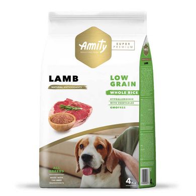 Amity Super Premium Lamb сухий корм для дорослих собак з ягнятком, 4 кг