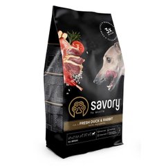 Savory (Сэйвори) All Breed Fresh Duck & Rabbit сухой корм для собак всех пород, 1 кг
