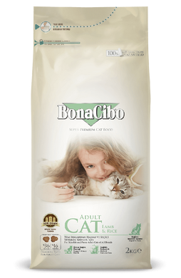BonaCibo (Бонасибо) Cat Adult Lamb & Rice сухой корм для кошек с чувствительным пищеварением, 2 кг