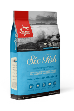 Orijen Adult 6 Fish сухой корм для взрослых собак с рыбой, 2 кг