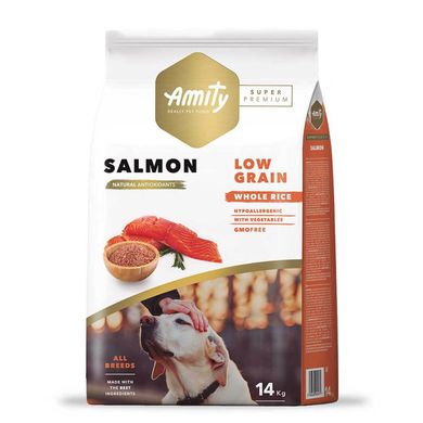 Amity Super Premium Salmon сухий корм для собак усіх порід з лососем, 4 кг