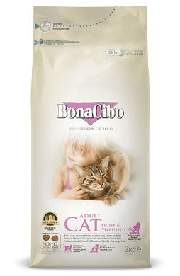 BonaCibo (Бонасибо) Cat Adult Light & Sterilized сухой корм для стерилизованных кошек, 2 кг