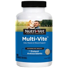 Nutri Vet Multi-Vite комплекс витаминов и минералов для собак, жевательные таблетки, 180 шт