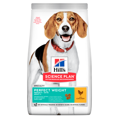 Hills (Хиллс) Adult Medium Breed Perfect Weight низкокалорийный корм для собак средних пород, 2 кг