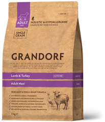 Grandorf Lamb & Turkey Adult Maxi сухой корм для крупных пород, 10 кг